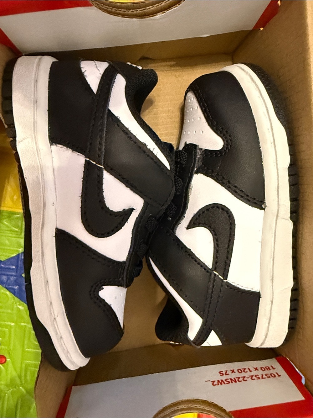 Nike Kids Black and White Low-Top Sneakers